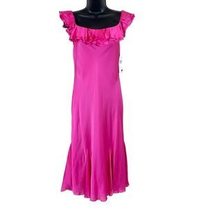 LRL Lauren Ralph Lauren Garden Party Silk Slip Dress